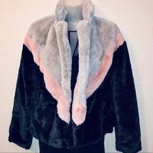 Fur Stylish Women’s Junior Jacket Coat XS Small